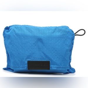 Brand New Bottega Veneta Ripstop Packable Drawstring Bag With Dust Bag In Blue
